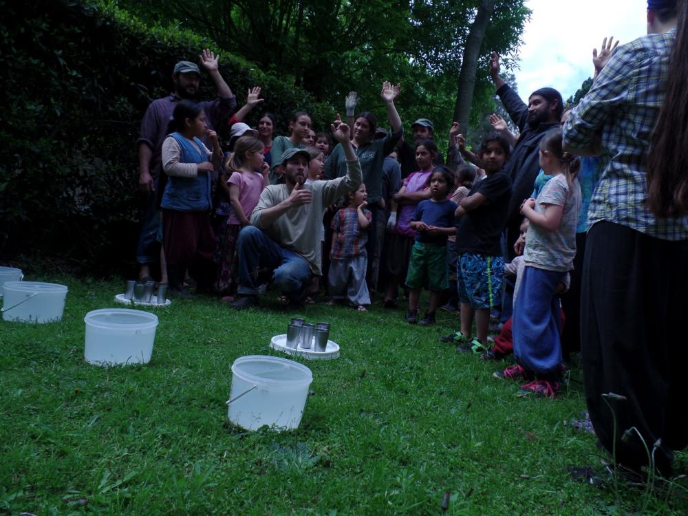 Actividades durante un festival anual de la cosecha